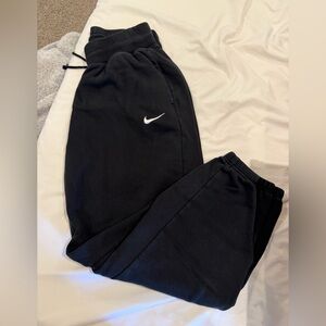 Nike Black Joggers with White Swoosh - women’s